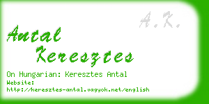 antal keresztes business card